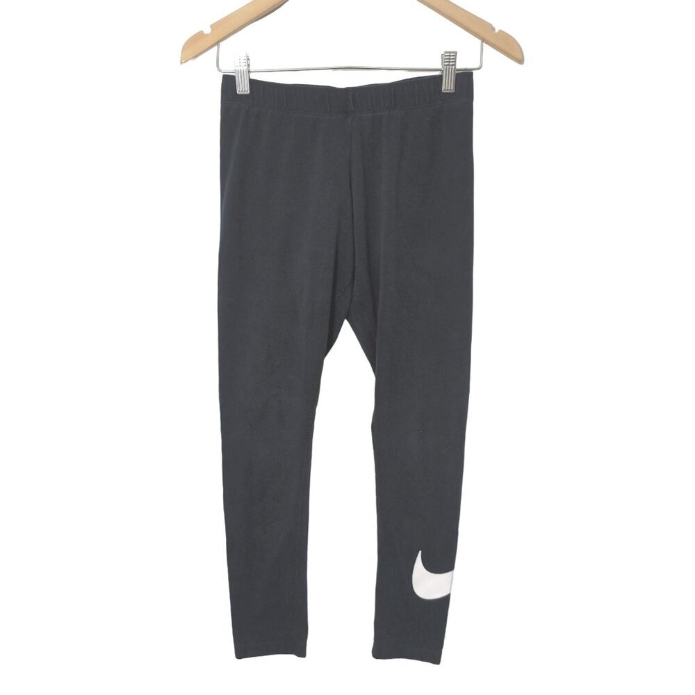Nike Leg A See Swoosh Legging Womens‎ M Black Logo Athletic Activewear Gym